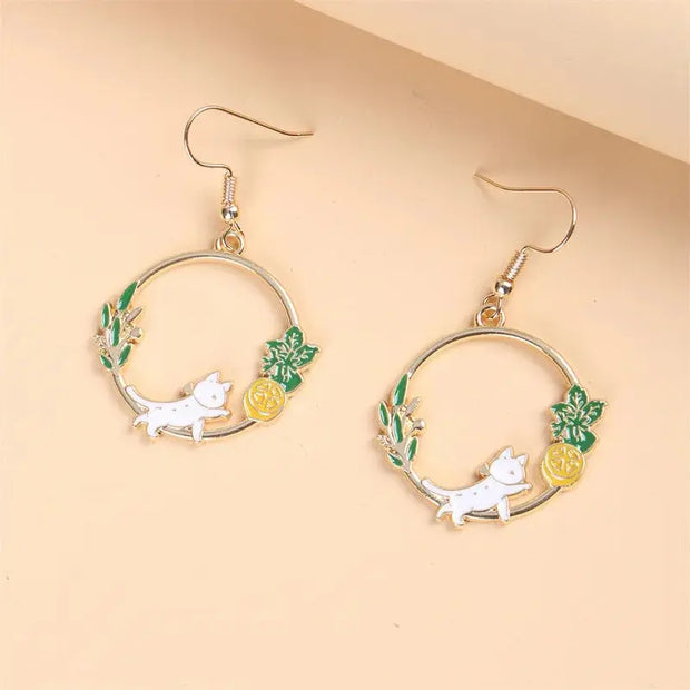 Kawaii Kätzchen Ohrringe – Süße Hakenohrringe 1 Paar