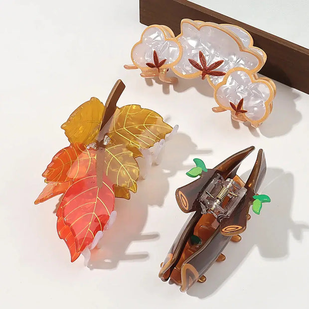 Herbstblatt Haarklammer – 1 Stück