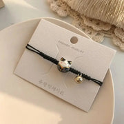 Maneki Neko Armband Rot – Glückskatze Charm Schmuck