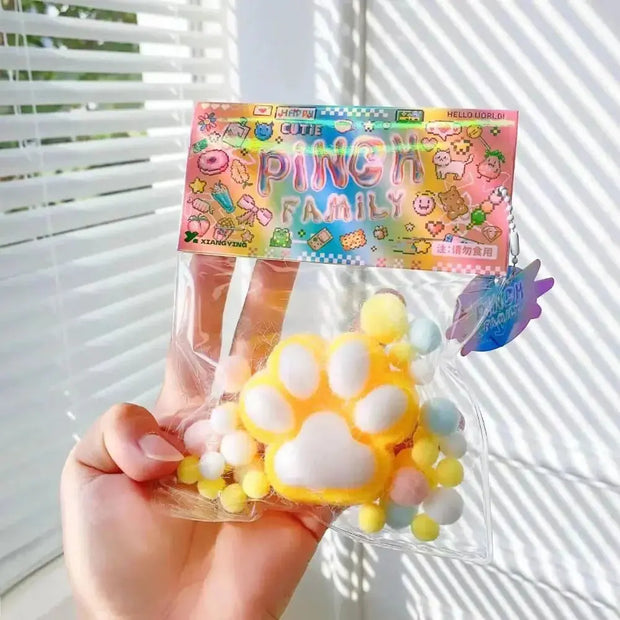 Katzenpfote Stressball – Weiches Kawaii Spielzeug 1 Stück