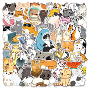 Kawaii Katzen Sticker 10/30/50 Stück – Niedliche Aufkleber