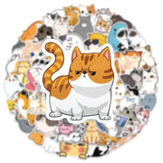 Kawaii Katzen Sticker 10/30/50 Stück – Niedliche Aufkleber