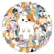 Kawaii Katzen Sticker 10/30/50 Stück – Niedliche Aufkleber