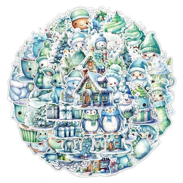 Kawaii Süße Weihnachtsaufkleber 10/30/50 Stück