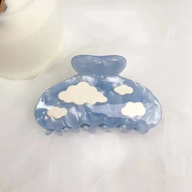 Wolken Haarspange Blau – 1 Stück Kawaii Accessoire