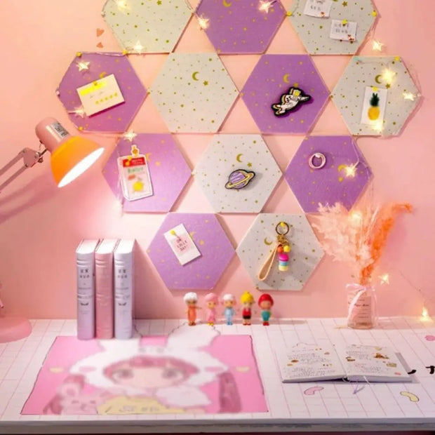 Filz Pinnwand Fliese Hexagonal Selbstklebend 1 Stk