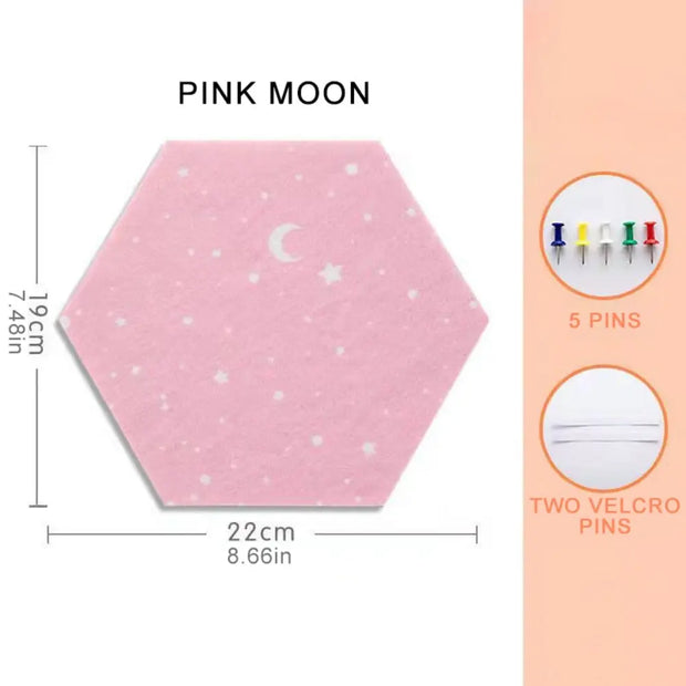 Filz Pinnwand Fliese Hexagonal Selbstklebend 1 Stk