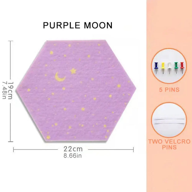 Filz Pinnwand Fliese Hexagonal Selbstklebend 1 Stk