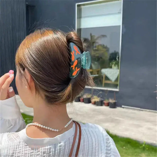 Goldfischglas Ästhetik Haarspange – 1 Stück