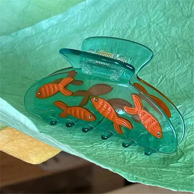 Goldfischglas Ästhetik Haarspange – 1 Stück