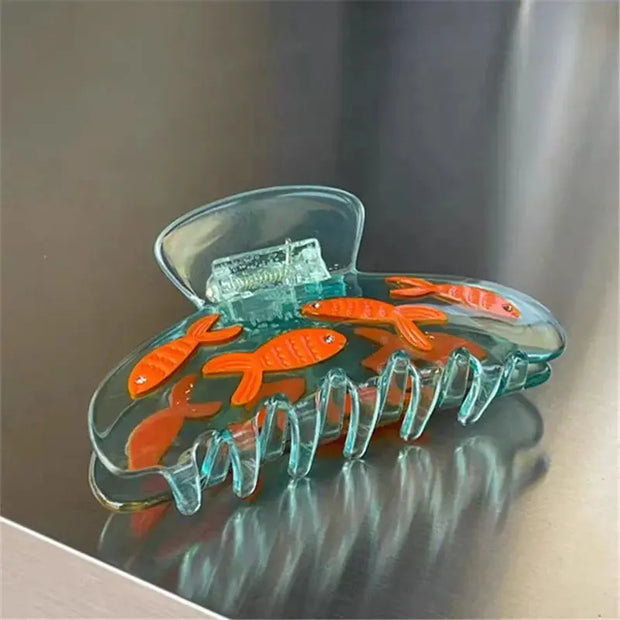 Goldfischglas Ästhetik Haarspange – 1 Stück