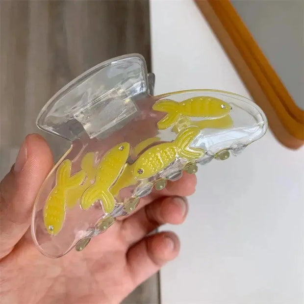 Goldfischglas Ästhetik Haarspange – 1 Stück