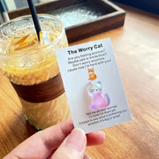 Kawaii Taschenumarmungskarte 1 Stück - Emotionale Unterstützung Katze