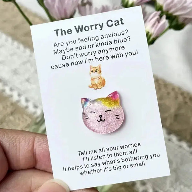 Kawaii Taschenumarmungskarte 1 Stück - Emotionale Unterstützung Katze