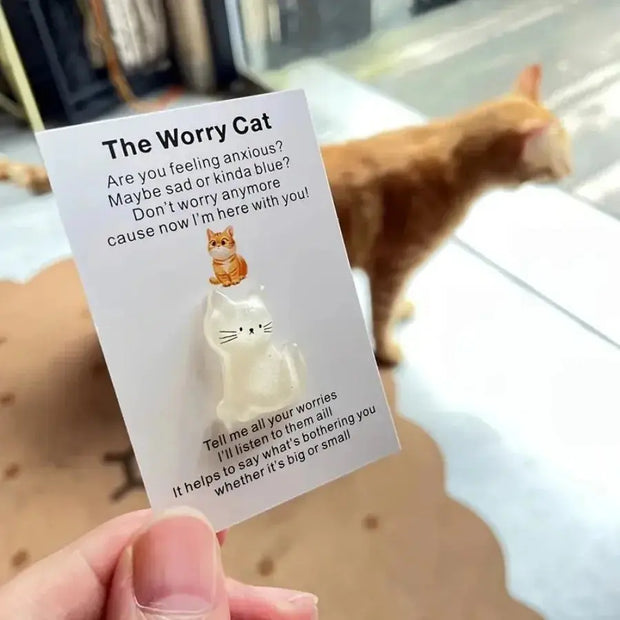 Kawaii Taschenumarmungskarte 1 Stück - Emotionale Unterstützung Katze