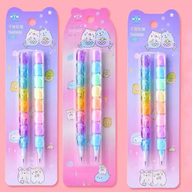 Kawaii Druckbleistifte 2er Set – HB Nicht-Spitzend