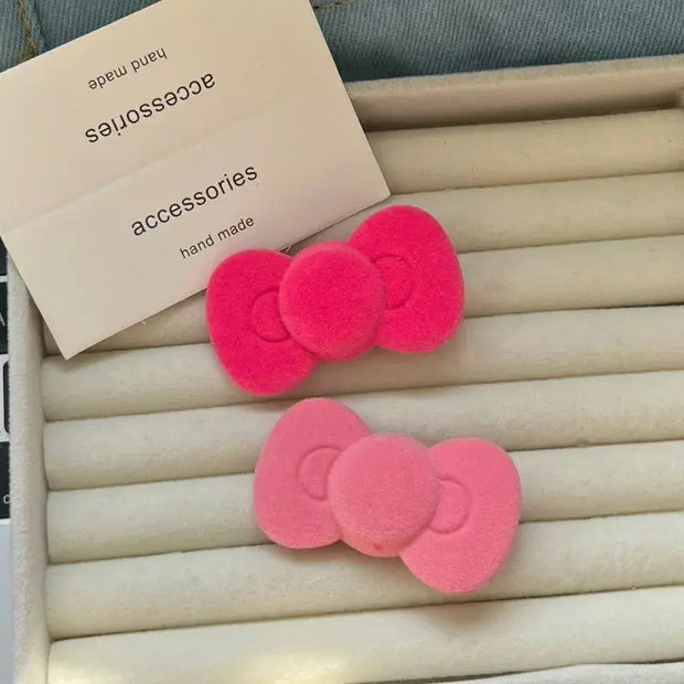 Kawaii Haarklammern Rosa Schleife & Stern 2er Set