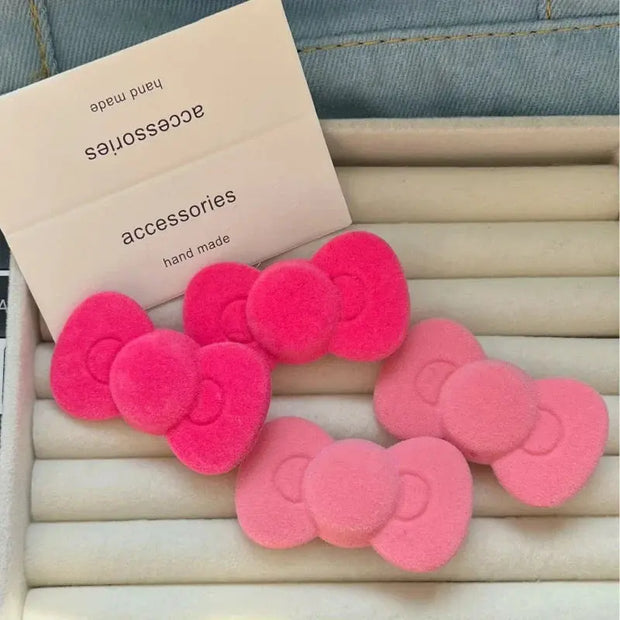 Kawaii Haarklammern Rosa Schleife & Stern 2er Set