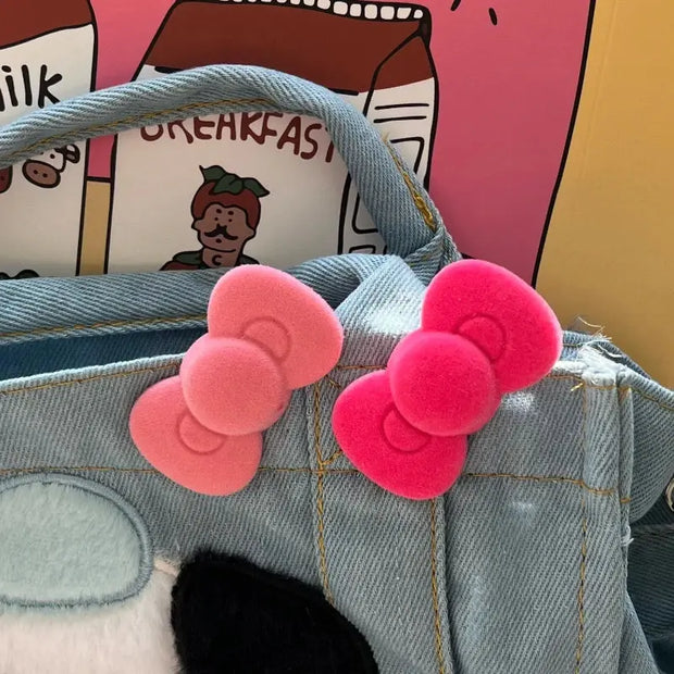 Kawaii Haarklammern Rosa Schleife & Stern 2er Set