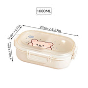 Bento Lunchbox 3-Fächer – Mikrowellengeeignetes Essensbehälter