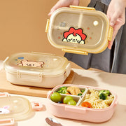 Bento Lunchbox 3-Fächer – Mikrowellengeeignetes Essensbehälter