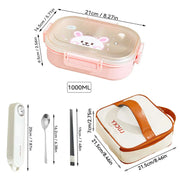 Bento Lunchbox 3-Fächer – Mikrowellengeeignetes Essensbehälter