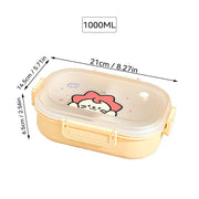 Bento Lunchbox 3-Fächer – Mikrowellengeeignetes Essensbehälter