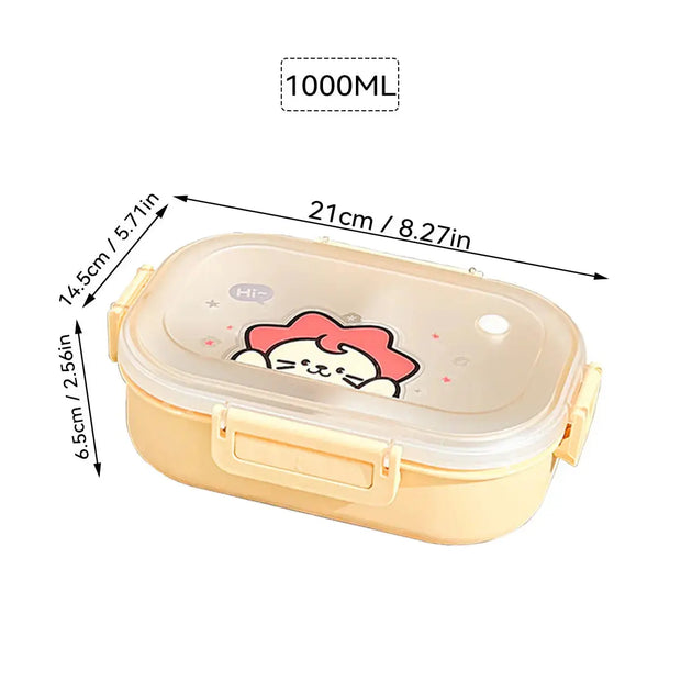 Bento Lunchbox 3-Fächer – Mikrowellengeeignetes Essensbehälter