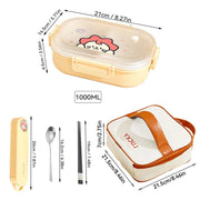 Bento Lunchbox 3-Fächer – Mikrowellengeeignetes Essensbehälter