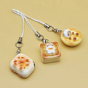 Kawaii Katzenbrot Handy-Anhänger Set 3-teilig
