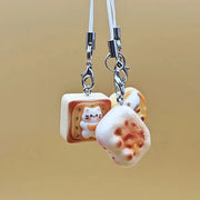 Kawaii Katzenbrot Handy-Anhänger Set 3-teilig