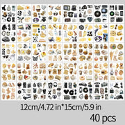 Kawaii Ästhetische Collage Stickerbuch 40 Stück Groß