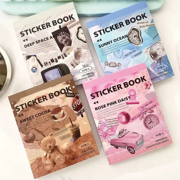 Kawaii Ästhetische Collage Stickerbuch 40 Stück Groß