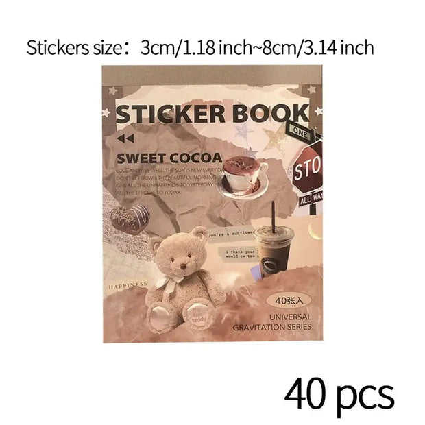 Kawaii Ästhetische Collage Stickerbuch 40 Stück Groß