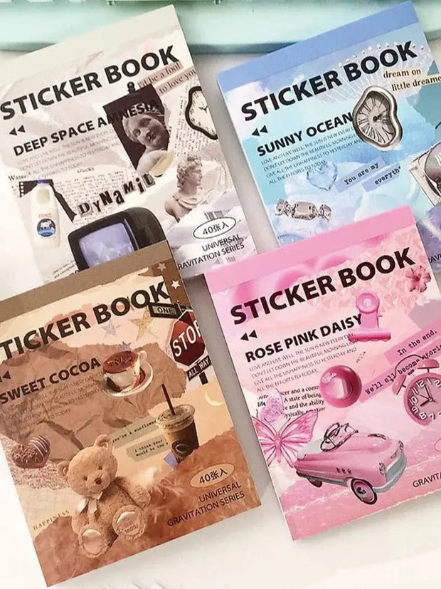 Kawaii Ästhetische Collage Stickerbuch 40 Stück Groß