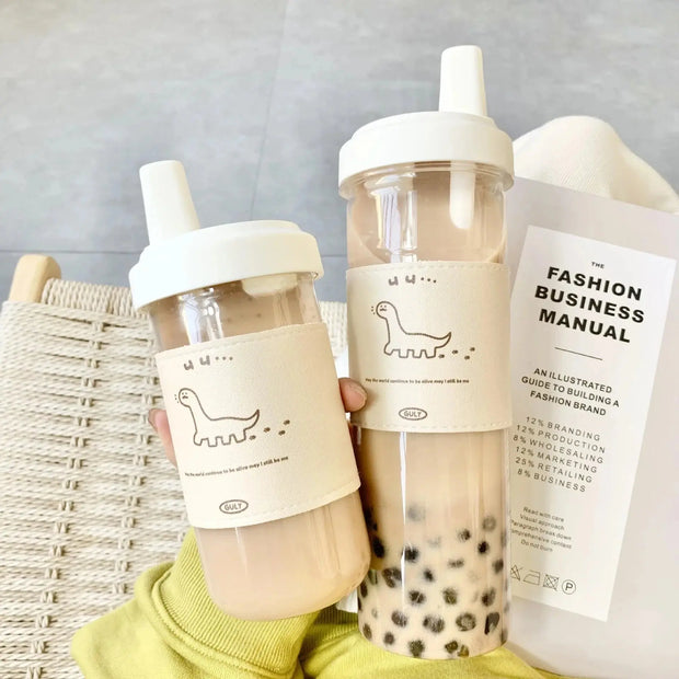 Boba Tee Flasche 500/850ML – Große Wiederverwendbare Plastikflasche