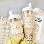 Boba Tee Flasche 500/850ML – Große Wiederverwendbare Plastikflasche