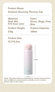 Gradient Edelstahl Thermosflasche 500ml – Farbverlauf Design