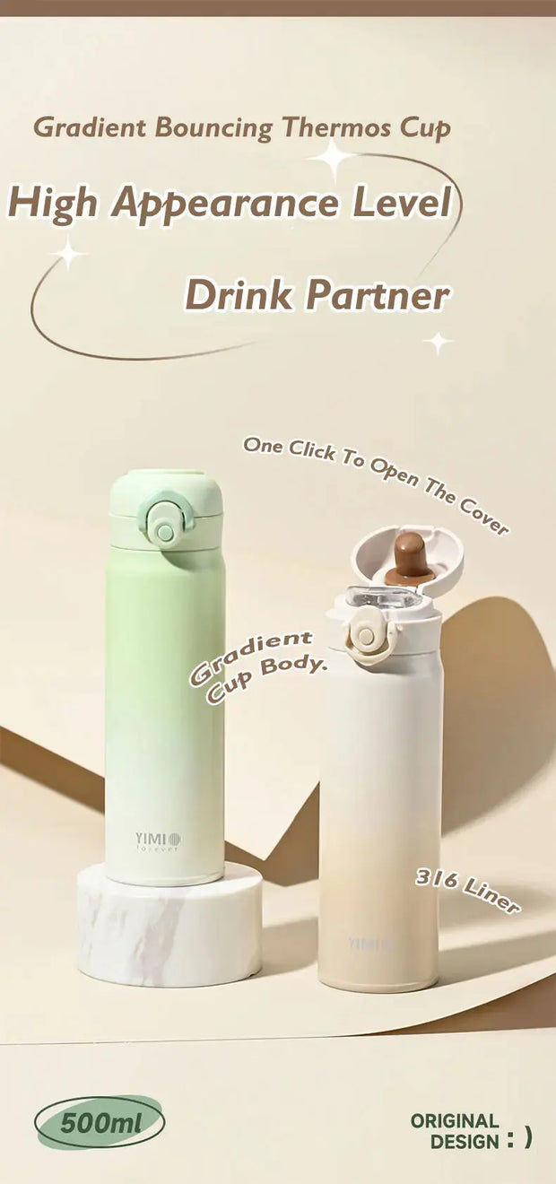 Gradient Edelstahl Thermosflasche 500ml – Farbverlauf Design