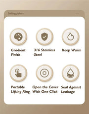 Gradient Edelstahl Thermosflasche 500ml – Farbverlauf Design