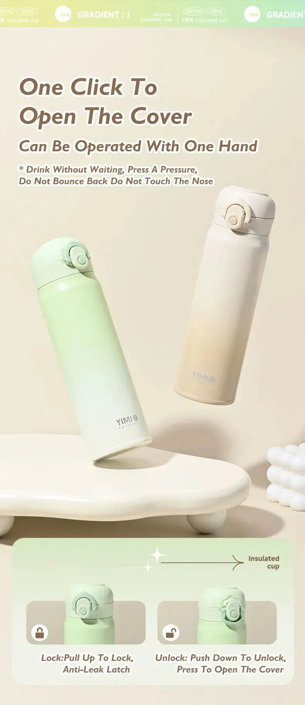 Gradient Edelstahl Thermosflasche 500ml – Farbverlauf Design