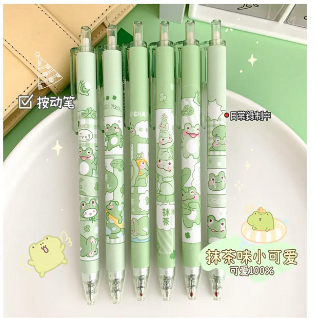 Kawaii Frosch Gelstifte 6er Set – Niedliche Schreibwaren