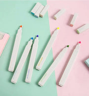 Kawaii Kyuto Textmarker Set 6-teilig – Weiche Farben