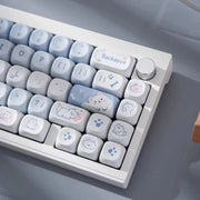 Kawaii Katzen Pastell KEYCAPS 95 Tasten – Kein Keyboard
