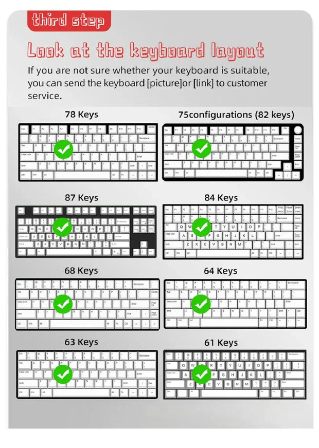 Kawaii Katzen Pastell KEYCAPS 95 Tasten – Kein Keyboard