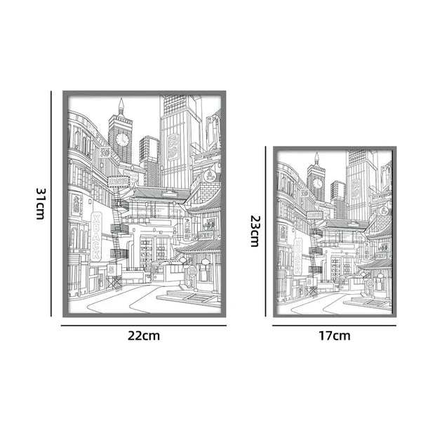 Anime LED Nachtlicht – Schöne Stadtansicht Beleuchtung