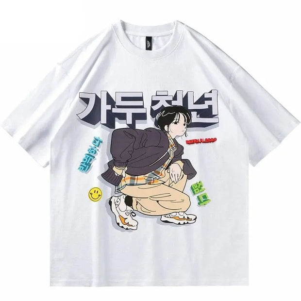 Koreanisches T-Shirt mit "Be Fearless" Druck – Kawaii Design