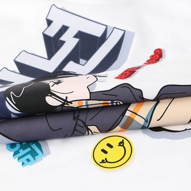 Koreanisches T-Shirt mit "Be Fearless" Druck – Kawaii Design