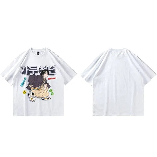 Koreanisches T-Shirt mit "Be Fearless" Druck – Kawaii Design