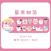 Kawaii Bär Hase Stickerrolle – Fantasia Serie Aufkleber